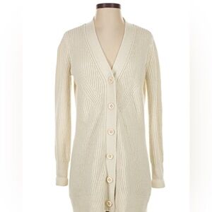 CAbi Cream Long Sleeve Cardigan Full Button closure. Womens size large.Preowned